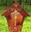 Petite Alpine Wayside Shrine with crucifix, Flurkreuz or Wegkreuz