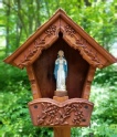 Petite Alpine Wayside Shrine with crucifix, Flurkreuz or Wegkreuz