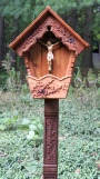 Small Alpine Wayside Shrine with crucifix, Flurkreuz or Wegkreuz