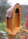 Wayside Shrine for Marian statue with copper roof, Bildstock, Marterl