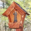 Petite Alpine Wayside Shrine with crucifix, Flurkreuz or Wegkreuz
